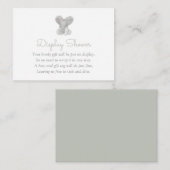 象の緑の赤ちゃんシャワー本ベビーEnclo エンクロージャーカード (正面/裏面)