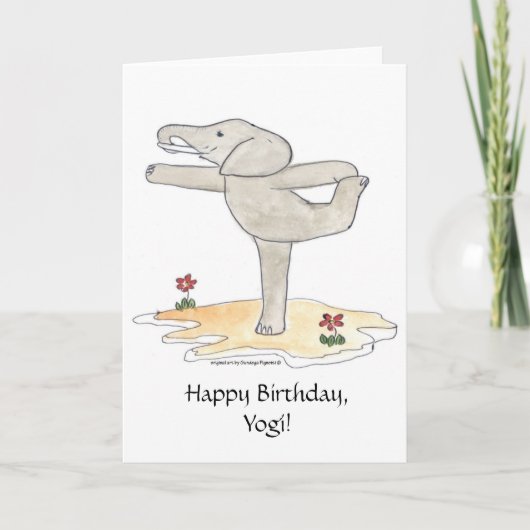 象の練習のヨガのダンサーの姿勢 カード (正面)