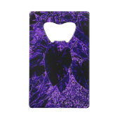 象の耳の葉の最深紫 クレジットカード栓抜き (正面)