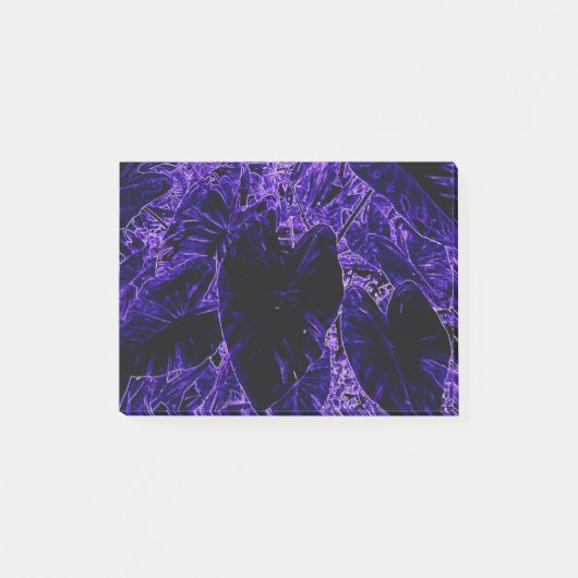 象の耳の葉の最深紫 ポストイット (正面)