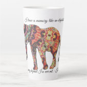 象の背の高いマグカップ カフェラテマグ (正面)