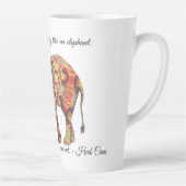 象の背の高いマグカップ カフェラテマグ (右)