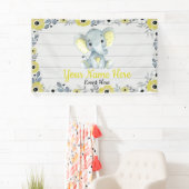 象の背景素朴花黄色 横断幕 (インサイチュ)