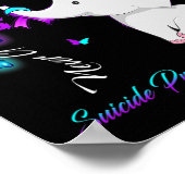 象の自殺防止認識度 – リボンGif ポスター (角)