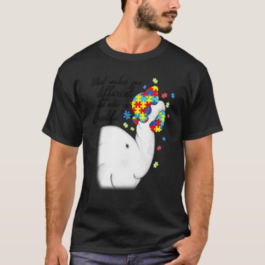 象の自閉症違うの娘の原因 Tシャツ (正面)