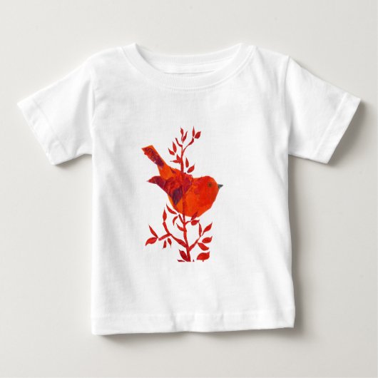 象の花のサファリのジャングル ベビーTシャツ (正面)
