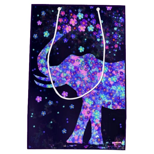 象の花抱き枕 ミディアムペーパーバッグ