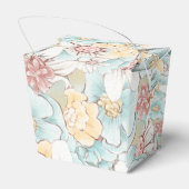 象の花模様男の子の赤ちゃんシャワーピクニックサンキュー フェイバーボックス (裏面サイド)