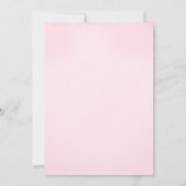 象の花蝶ピンク赤ちゃんシャワー 招待状 (裏面)