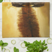 象の芸術 キッチンタオル (折り畳み)