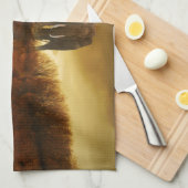 象の芸術 キッチンタオル (四つ折り)