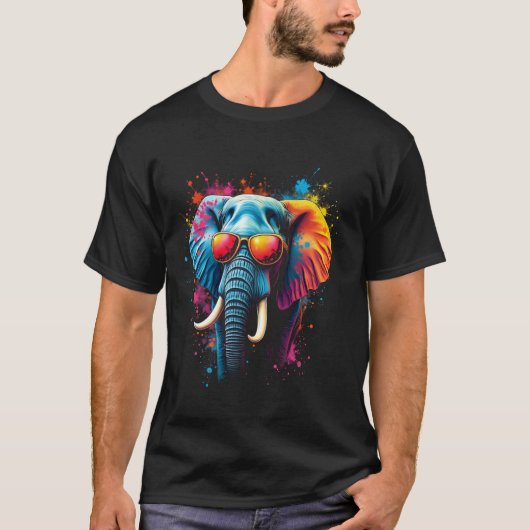 象の芸術 Tシャツ (正面)