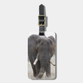 象の荷物のラベル ラゲッジタグ (正面縦)