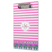 象の華美ターコイズを剥パーソナライズされたぎ クリップボード (左)