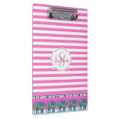 象の華美ターコイズを剥パーソナライズされたぎ クリップボード (右)