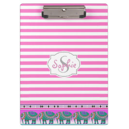 象の華美ターコイズを剥パーソナライズされたぎ クリップボード