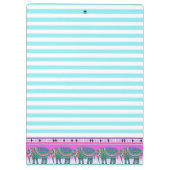 象の華美ターコイズを剥パーソナライズされたぎ クリップボード (裏面)