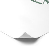 象の葉のフレーム歓迎ボーイベビーシャワー ポスター (角)