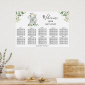 象の葉ベビーシャワー座席表ポスター ポスター (キッチン)