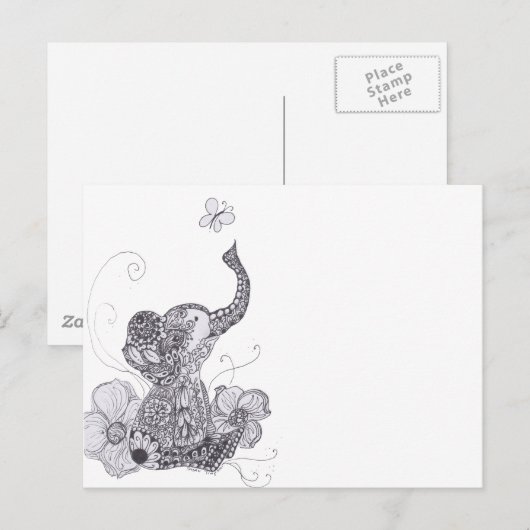 象の蝶 ポストカード (正面/裏面)