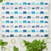 象の行進 キッチンタオル (折り畳み)