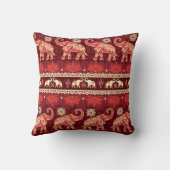 象の行進:シームレよくはしゃぐームパターン。 クッション (裏面)