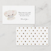 象の衣服a顔マスクリクエストベビーシャワー エンクロージャーカード (正面/裏面)