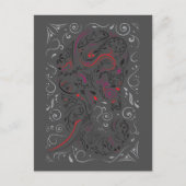 象の装飾 ポストカード (正面)