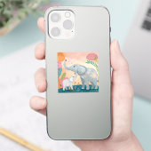 象の親子 シール (スマートフォン)