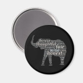 象の語雲の性質 マグネット (正面/裏面)