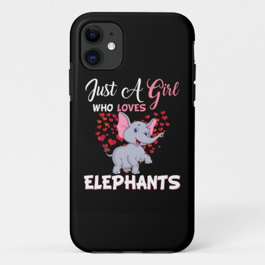 象の贈り物が大好きな女の子 Case-Mate iPhoneケース (裏面)