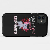 象の贈り物が大好きな女の子 Case-Mate iPhoneケース (裏面(横))