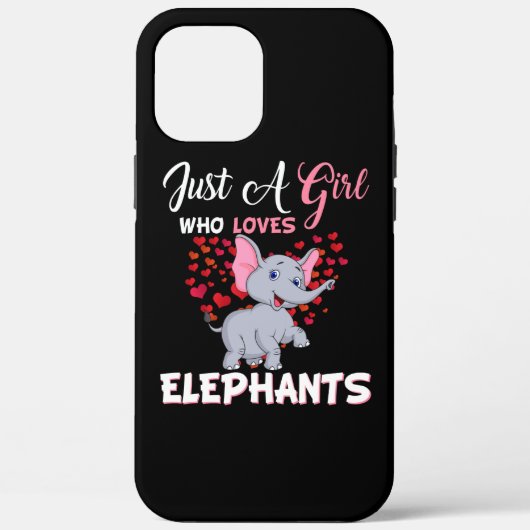 象の贈り物が大好きな女の子 Case-Mate iPhoneケース (裏面)