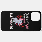 象の贈り物が大好きな女の子 Case-Mate iPhoneケース (裏面 (横))