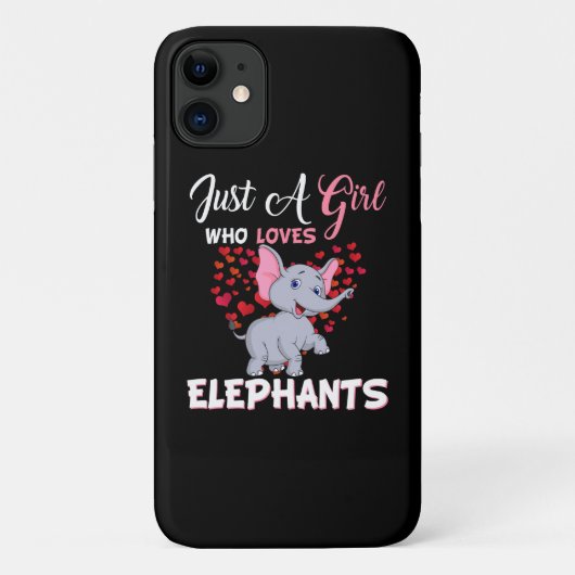 象の贈り物が大好きな女の子 Case-Mate iPhoneケース (裏面)