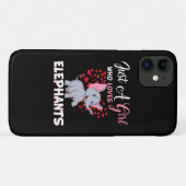 象の贈り物が大好きな女の子 Case-Mate iPhoneケース (裏面(横))