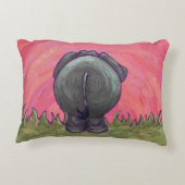 象の贈り物とアクセサリー アクセントクッション (裏面)