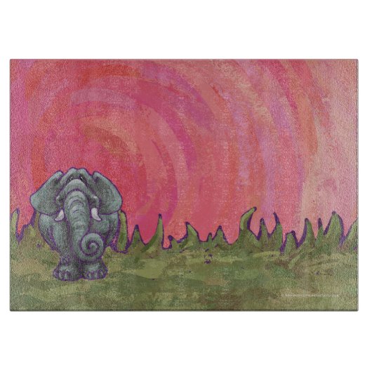 象の贈り物とアクセサリー カッティングボード (正面)