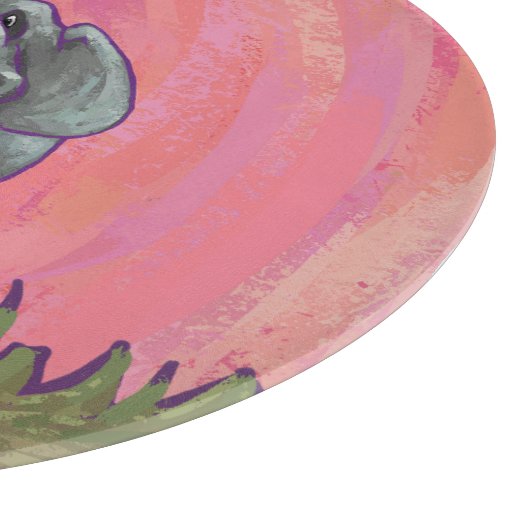 象の贈り物とアクセサリー カッティングボード (角)