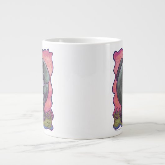 象の贈り物とアクセサリー ジャンボコーヒーマグカップ (正面)