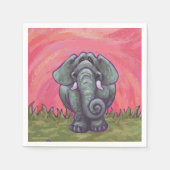 象の贈り物とアクセサリー スタンダードカクテルナプキン (正面)