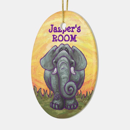 象の贈り物とアクセサリー セラミックオーナメント (左)
