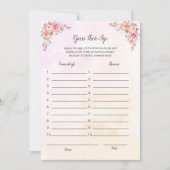 象の赤ちゃんのシャワー年齢当てゲームカード 招待状 (正面)