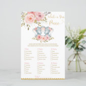 象の赤ちゃんシャワーあなたの財布のゲームの中にあるものを (スタンド正面)