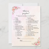 象の赤ちゃんシャワーあなたの電話ゲームの何 招待状 (正面)