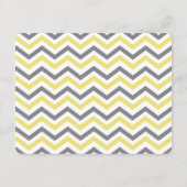 象の赤ちゃんシャワーありがとうイエローグレーシェブロン ノートカード (裏面)