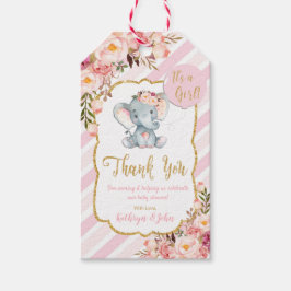 象の赤ちゃんシャワーありがとう好意ギフトラベル ギフトタグ