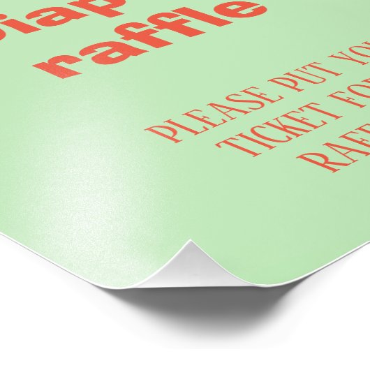 象の赤ちゃんシャワーおむつラッフルの看板 フォトプリント (角)