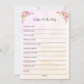 象の赤ちゃんシャワーがベビーカードを願う 招待状 (正面)