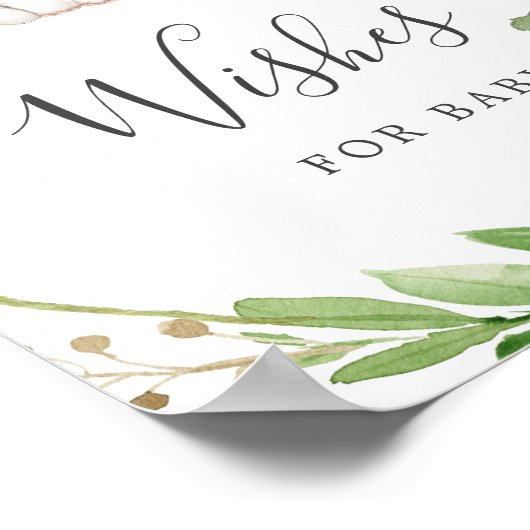 象の赤ちゃんシャワーがベビーサインを願う ポスター (角)